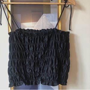 Urban outfitters black ruffles tank top